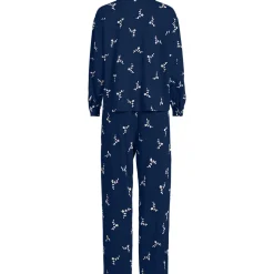 Besticktes Pyjama Set aus Baumwoll-Jersey für Damen