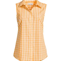 Bügelleichte ärmellose Hemdbluse für Damen