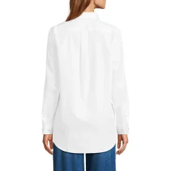 Bügelleichtes Langarmhemd im Boyfriend-Look für Damen