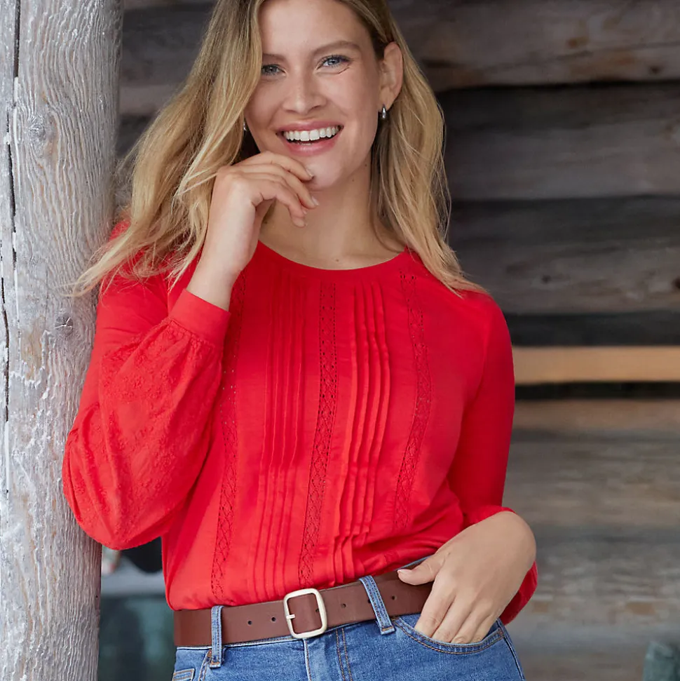 Biesenshirt aus Baumwoll/Modalmix für Damen