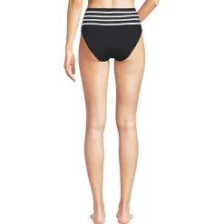 Bikinihose mit Paspelierung, High Waist, hoher Beinausschnitt für Damen