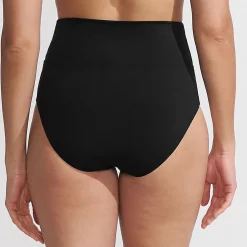 Bikinihose zum Umschlagen, High Waist, für Damen