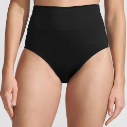 Bikinihose zum Umschlagen, High Waist, für Damen
