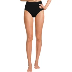 Bikinihose zum Umschlagen, High Waist, für Damen
