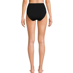 Bikinihose zum Umschlagen, High Waist, für Damen