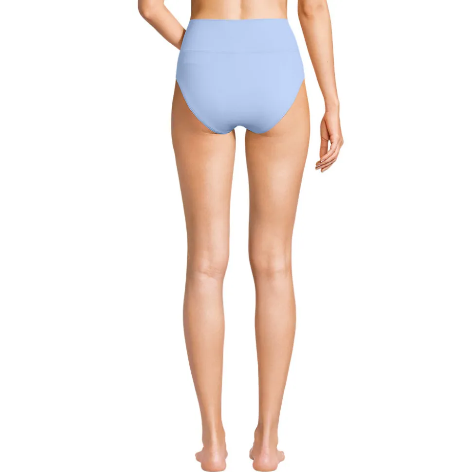 Bikinihose zum Umschlagen, High Waist, für Damen