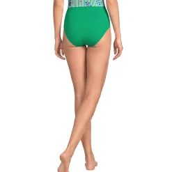 Bikinihose zum Umschlagen, High Waist, für Damen