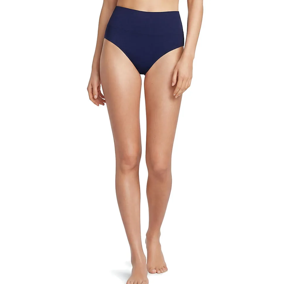 Bikinihose zum Umschlagen, High Waist, für Damen