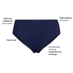 Bikinihose zum Umschlagen, High Waist, für Damen