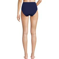Bikinihose zum Umschlagen, High Waist, für Damen
