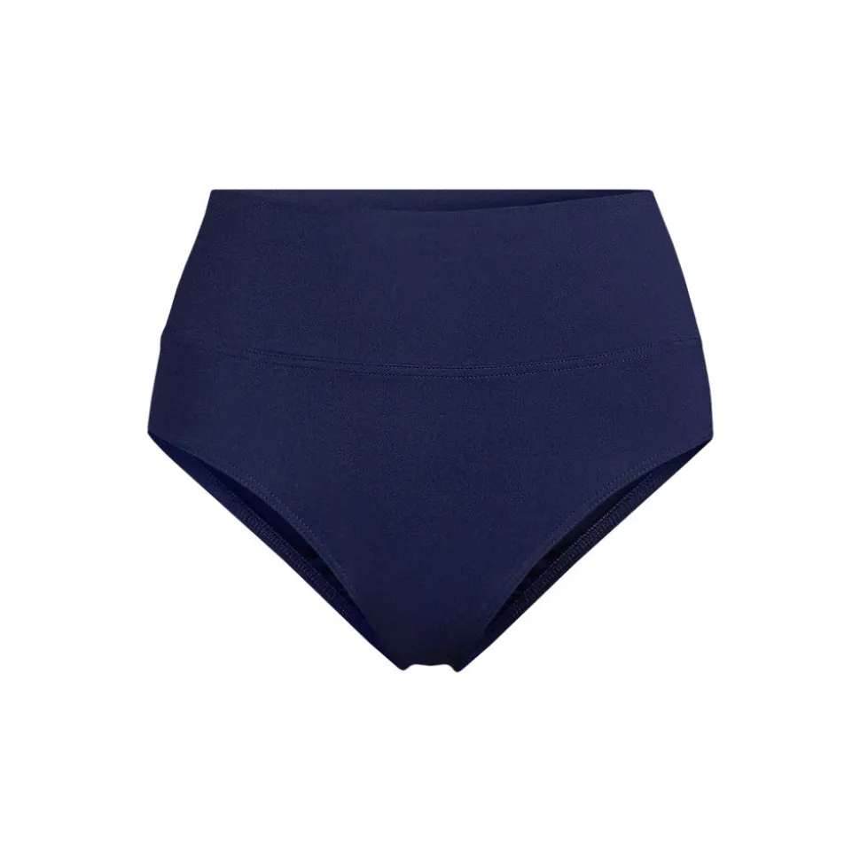 Bikinihose zum Umschlagen, High Waist, für Damen