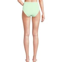 Bikinihose zum Umschlagen, High Waist, für Damen