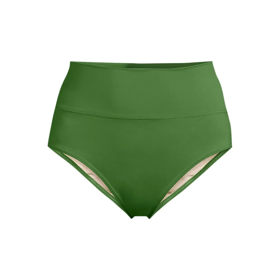 Bikinihose zum Umschlagen, High Waist, für Damen