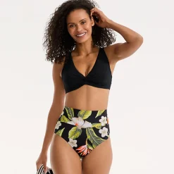 Bikinihose zum Umschlagen, High Waist, für Damen