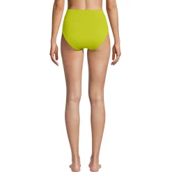 Bikinihose zum Umschlagen, High Waist, für Damen