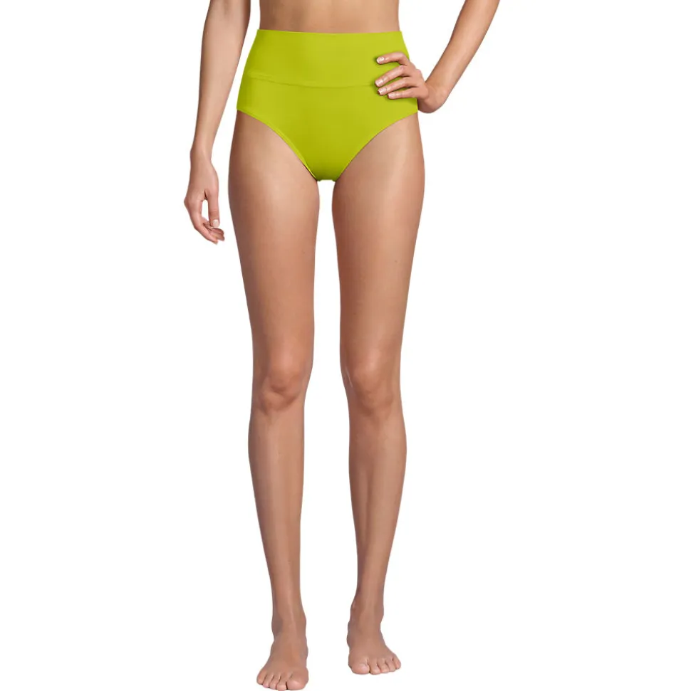 Bikinihose zum Umschlagen, High Waist, für Damen