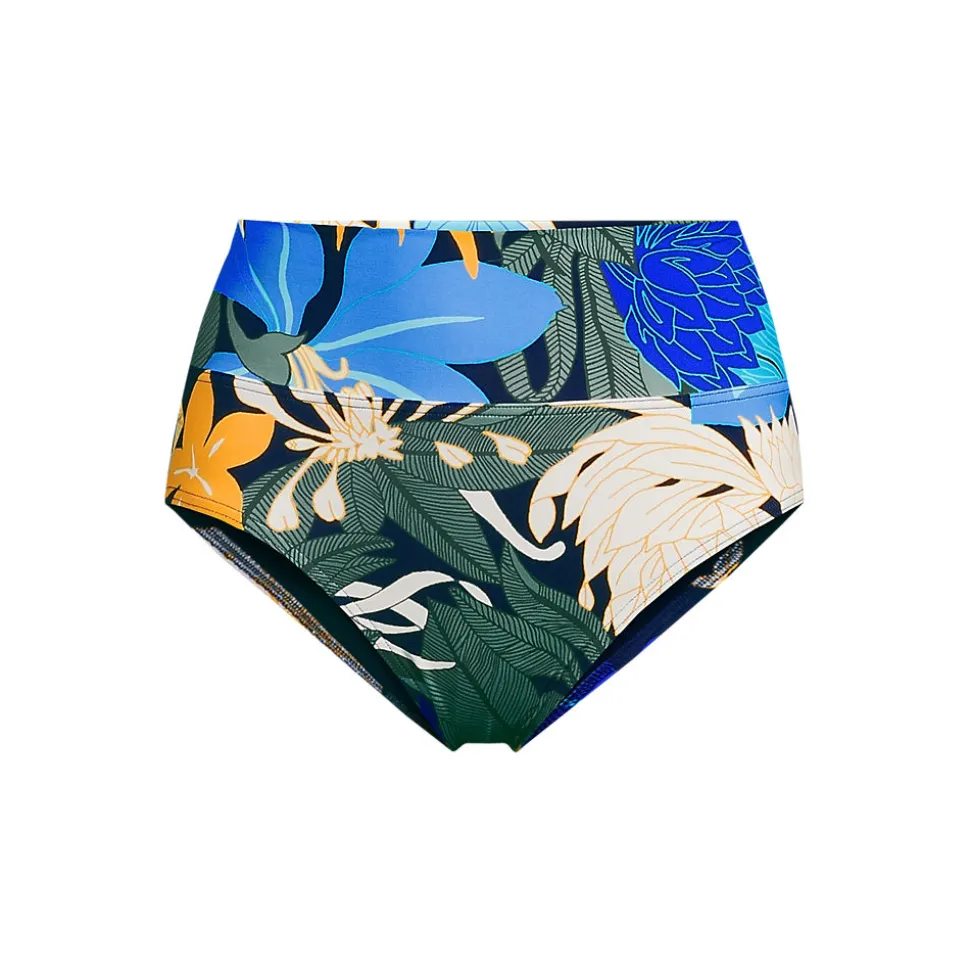 Bikinihose zum Umschlagen, High Waist, für Damen