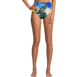 Bikinihose zum Umschlagen, High Waist, für Damen