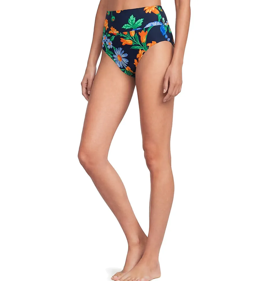 Bikinihose zum Umschlagen, High Waist, für Damen