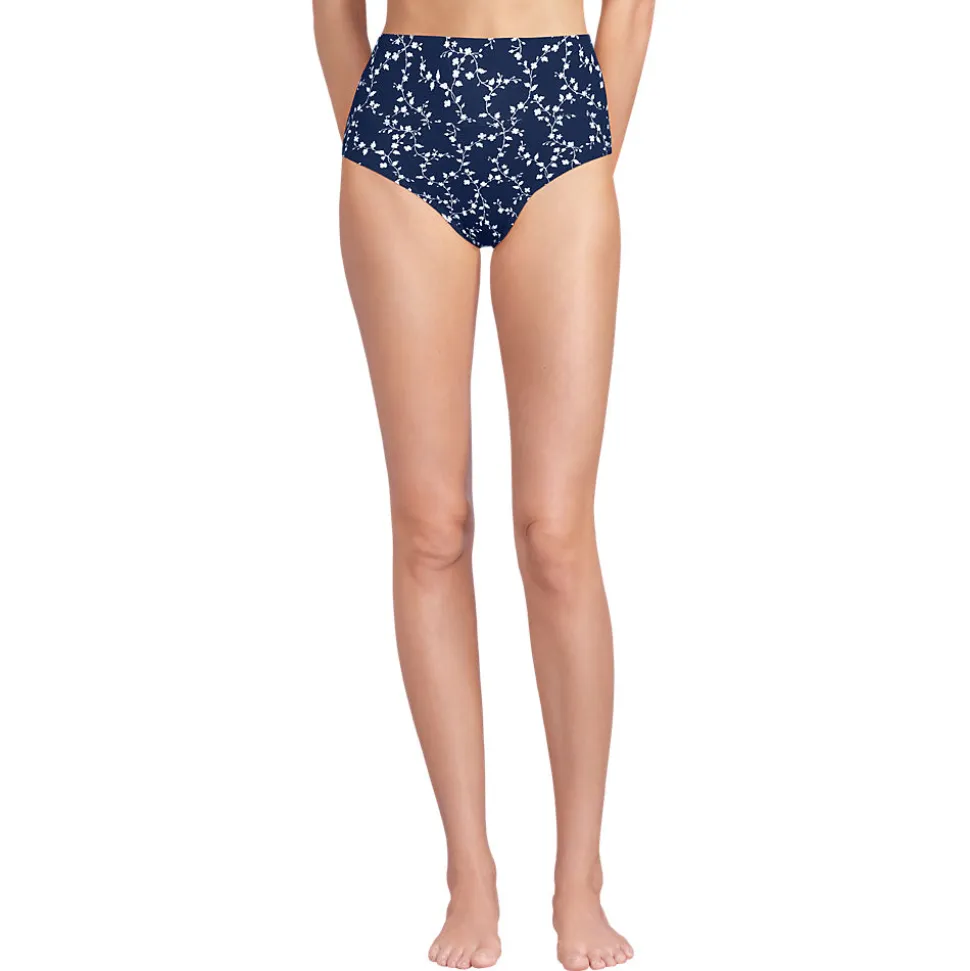 Bikinihose zum Umschlagen, High Waist, für Damen
