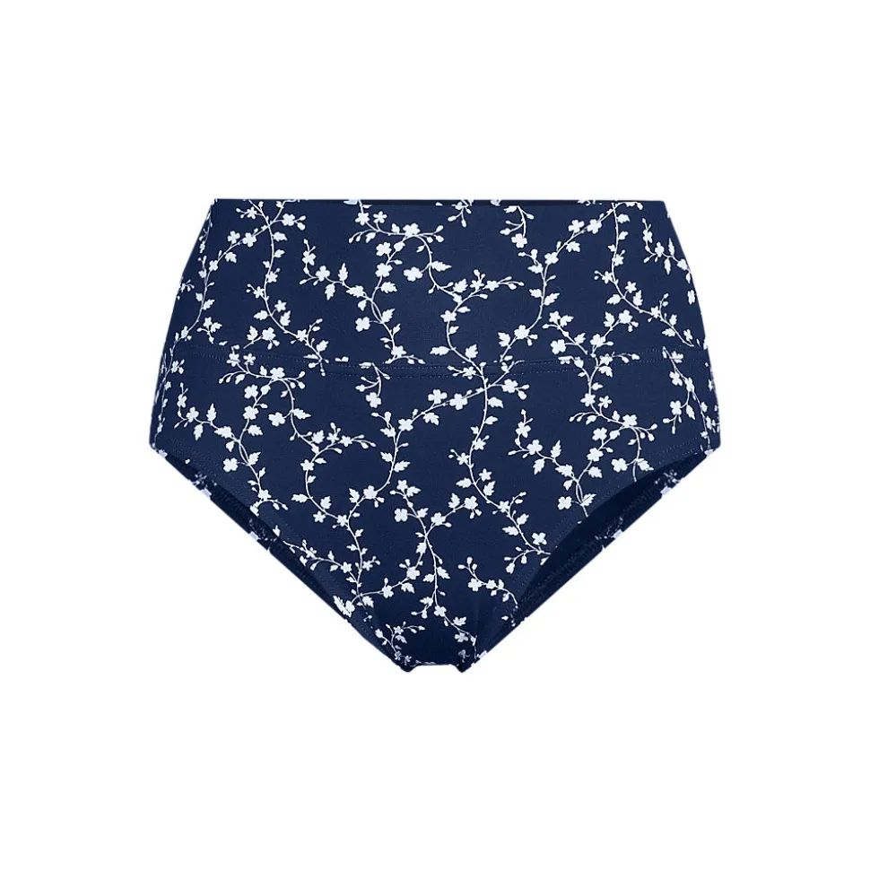 Bikinihose zum Umschlagen, High Waist, für Damen
