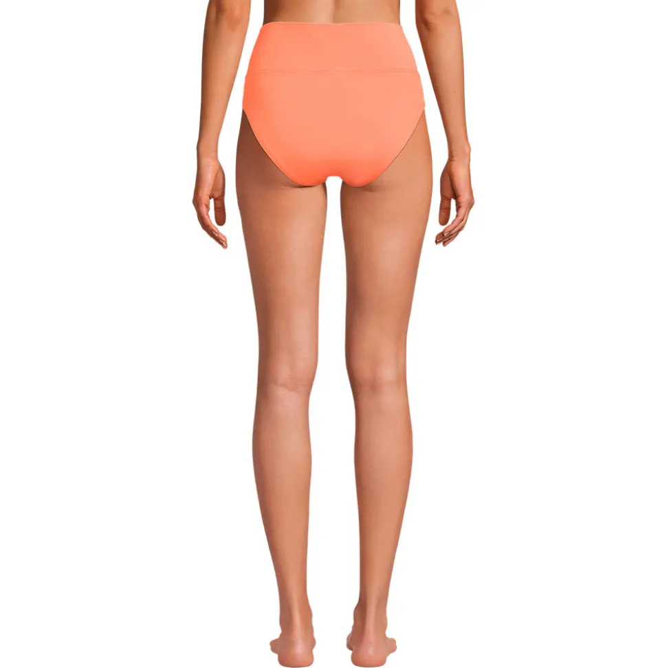 Bikinihose zum Umschlagen, High Waist, für Damen