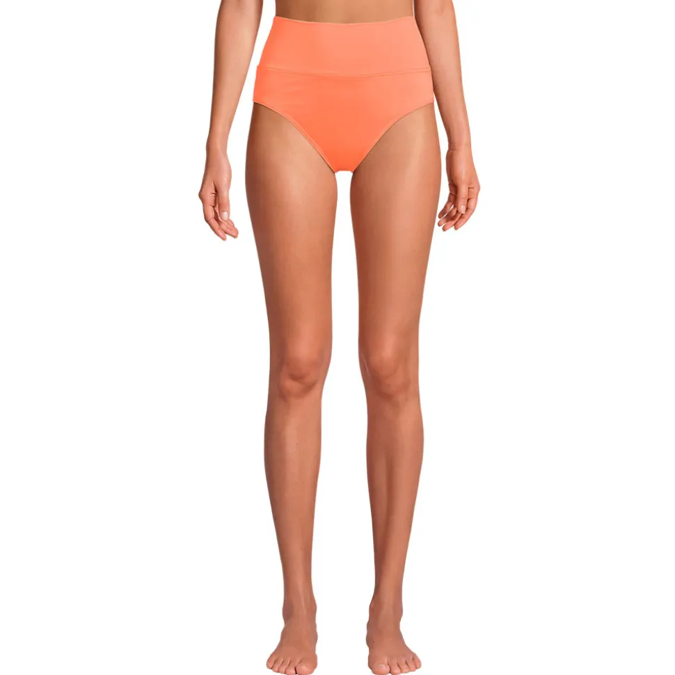 Bikinihose zum Umschlagen, High Waist, für Damen