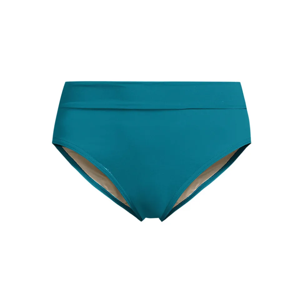 Bikinihose zum Umschlagen, High Waist, für Damen