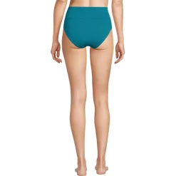 Bikinihose zum Umschlagen, High Waist, für Damen