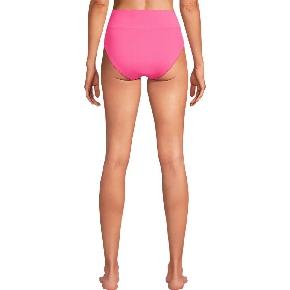 Bikinihose zum Umschlagen, High Waist, für Damen