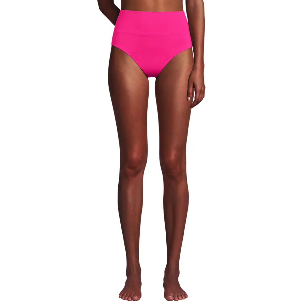 Bikinihose zum Umschlagen, High Waist, für Damen