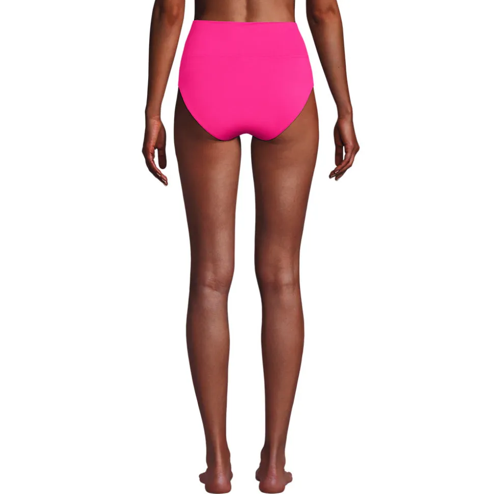 Bikinihose zum Umschlagen, High Waist, für Damen