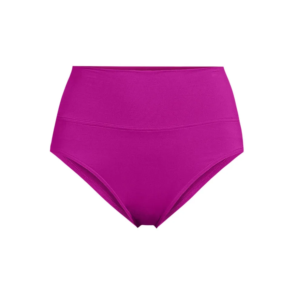 Bikinihose zum Umschlagen, High Waist, für Damen