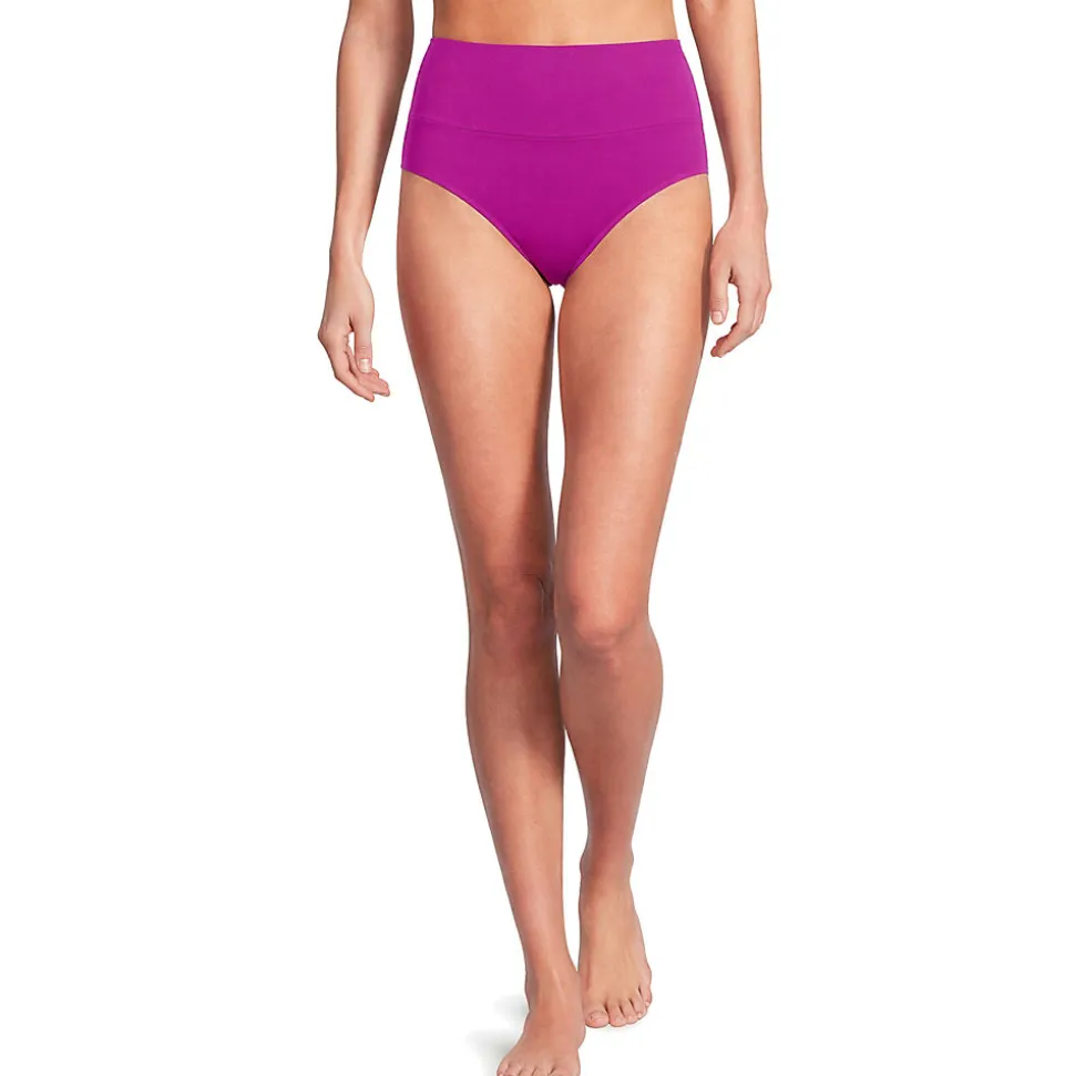 Bikinihose zum Umschlagen, High Waist, für Damen