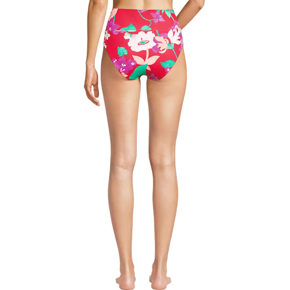 Bikinihose zum Umschlagen, High Waist, für Damen