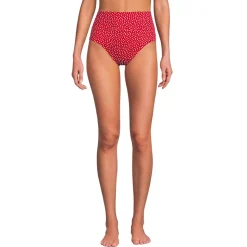 Bikinihose zum Umschlagen, High Waist, für Damen