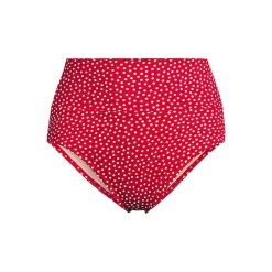 Bikinihose zum Umschlagen, High Waist, für Damen