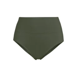 Bikinihose zum Umschlagen, High Waist, für Damen