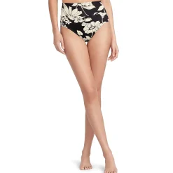 Bikinihose zum Umschlagen, High Waist, für Damen