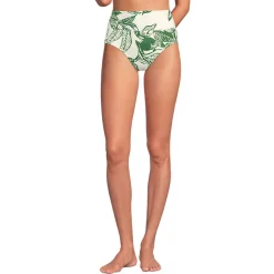Bikinihose zum Umschlagen, High Waist, für Damen
