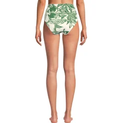 Bikinihose zum Umschlagen, High Waist, für Damen