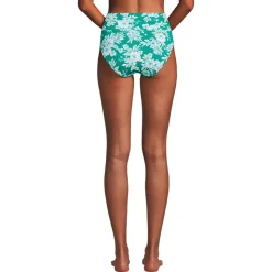 Bikinihose zum Umschlagen, High Waist, für Damen