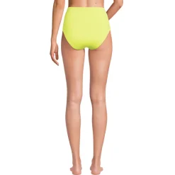 Bikinihose zum Umschlagen, High Waist, für Damen