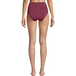 Bikinihose zum Umschlagen, High Waist, für Damen