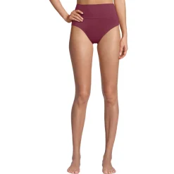 Bikinihose zum Umschlagen, High Waist, für Damen