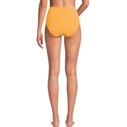Bikinihose zum Umschlagen, High Waist, für Damen