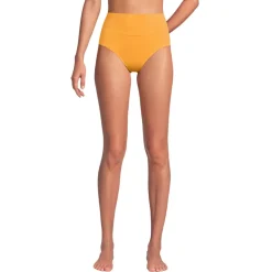 Bikinihose zum Umschlagen, High Waist, für Damen
