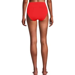 Bikinihose zum Umschlagen, High Waist, für Damen