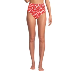 Bikinihose zum Umschlagen, High Waist, für Damen