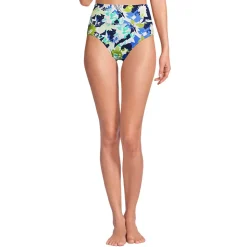 Bikinihose zum Umschlagen, High Waist, für Damen